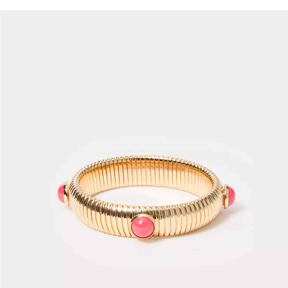 NWT Lilly Pulitzer Gold Bracelet with Pink Highlights